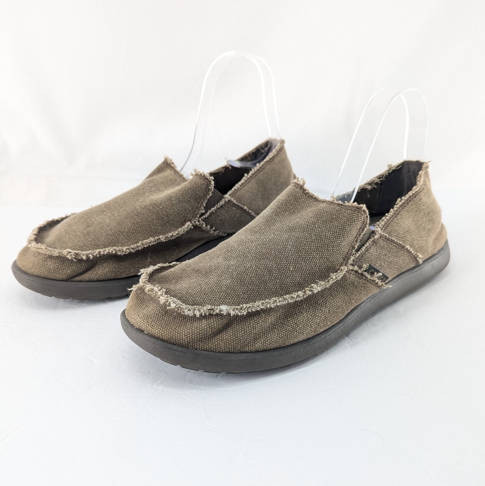 CROCS Santa Cruz Casual Mens Slip On Shoe Brown Tan Size 13 - Picture 2 of 7